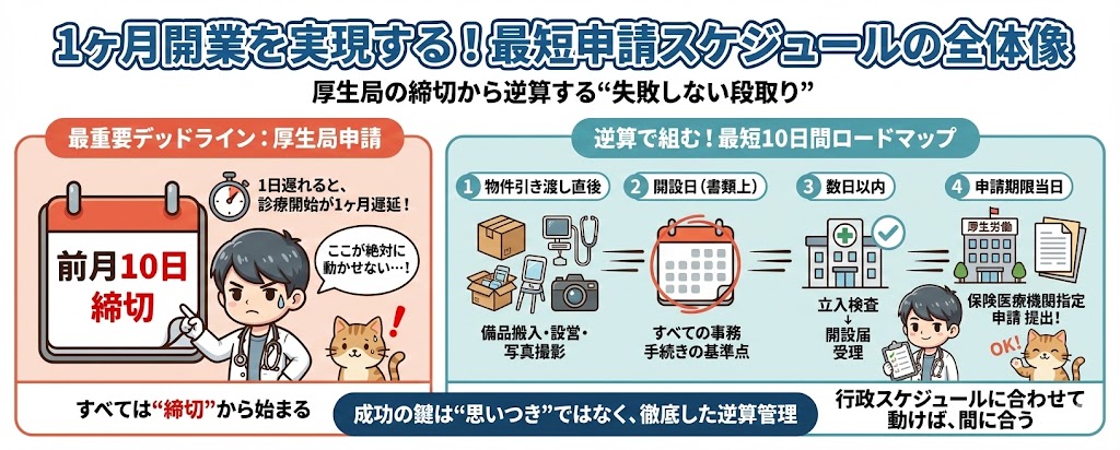 最短申請スケジュールのイメージ