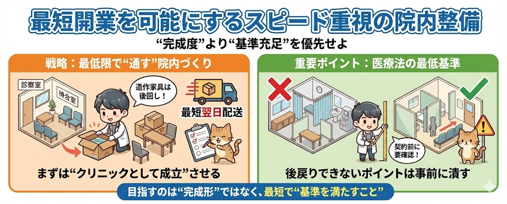 スピード重視の院内整備のイメージ